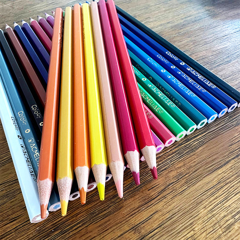 ACMELIAE 24pc wood free color pencil Specification drawing