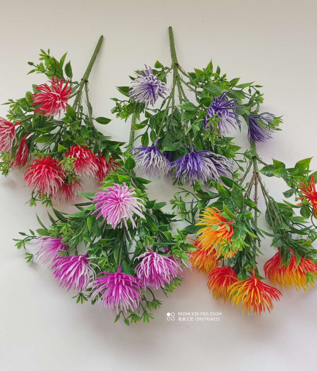 25 plastic oil paint vanilla leaves, wedding hall ceiling green plants, artificial grass, path flower rows, artificial flowers and artificial leaves detail image 12