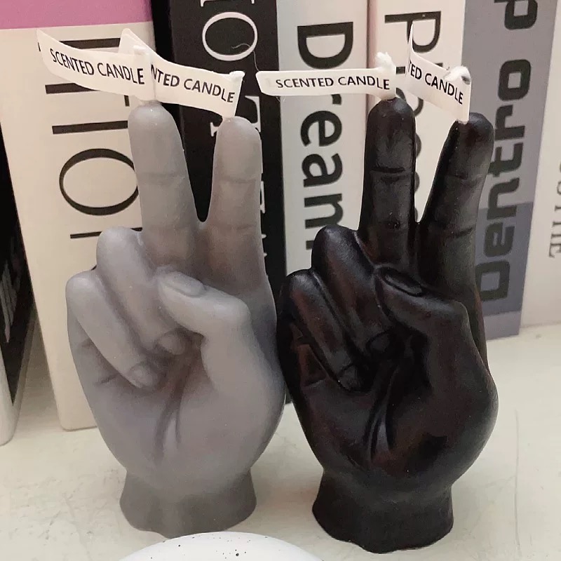 Finger-shaped scented candles, creative and funny gestures, prank props, home indoor long-lasting scented gifts, ornaments, scented candles, scented candles, scented ornaments, raw materials for scented candles pic 1