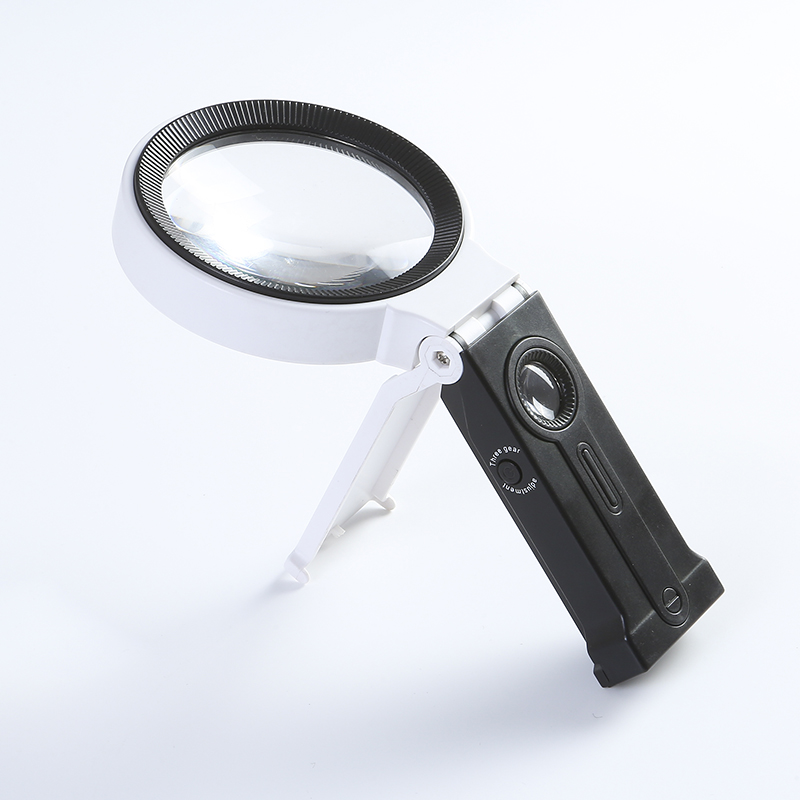 The new 7068 handheld folding dual-purpose magnifying glass with a lamp Specification image