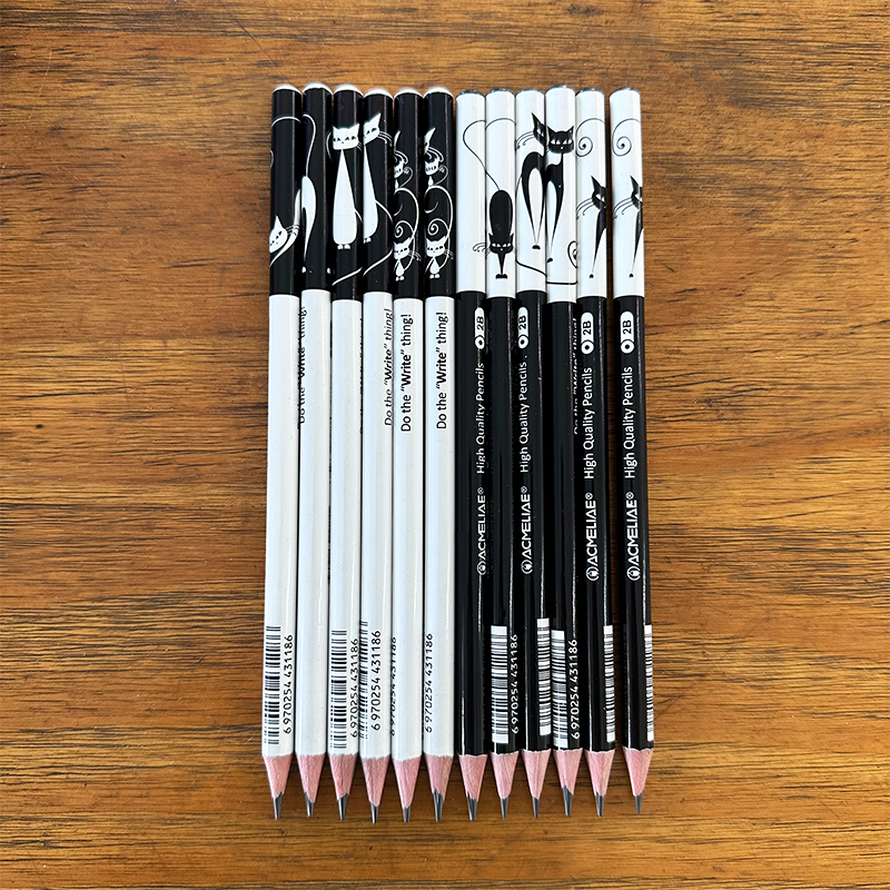 ACMELIAE 12 PCS 2B pencil sharpened/cat series details Picture