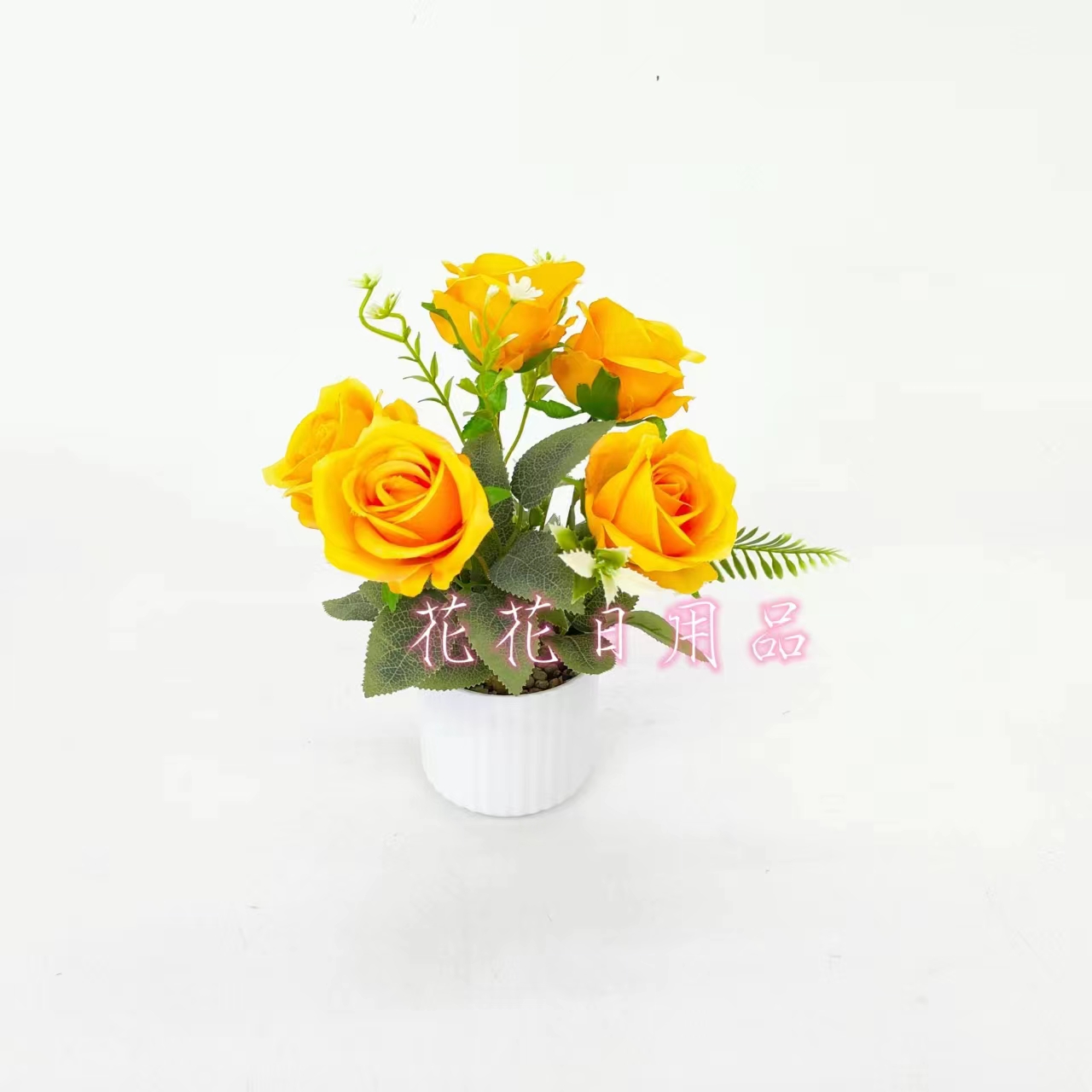 Artificial Flower Fake Flower Bonsai Plastic Basin Rose Place Decoration Application Scenario