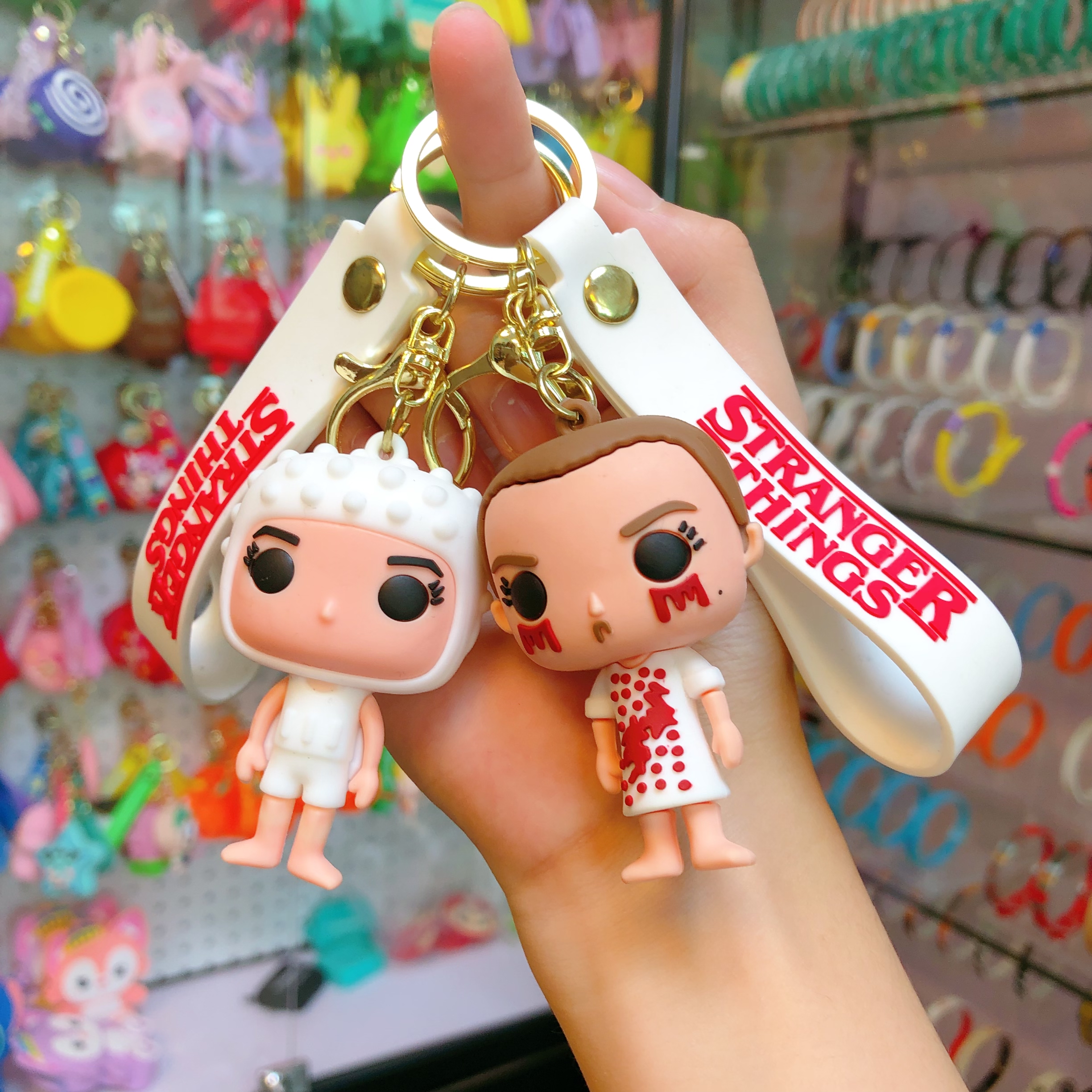 Stranger Things Keychain horror TV series same style blind box decoration creative key chain short hair Eleven Dustin Stranger Things Keychain Horror TV Series same style blind box decoration creative key chain short hair Ele Specification image