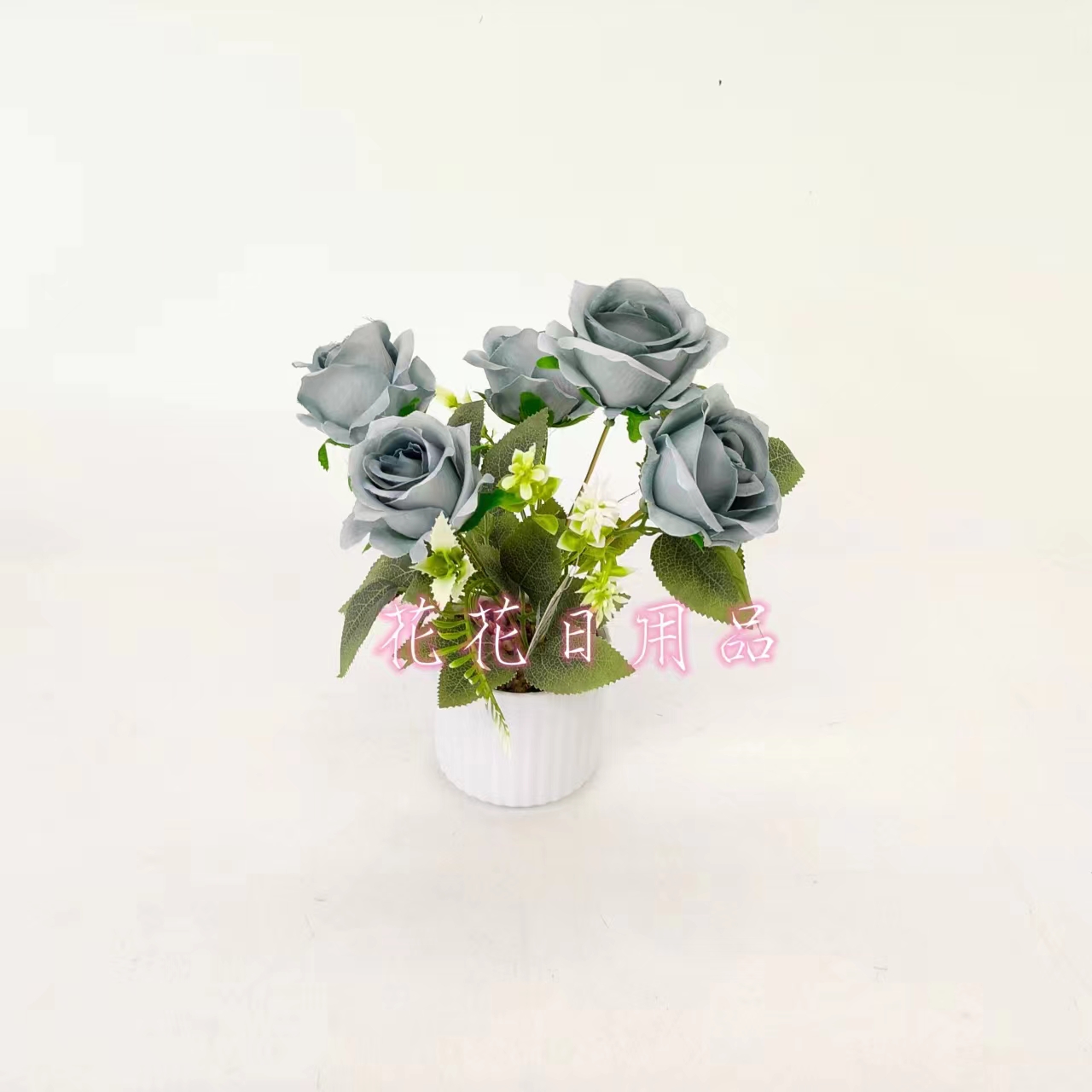 Artificial Flower Fake Flower Bonsai Plastic Basin Rose Place Decoration details Picture