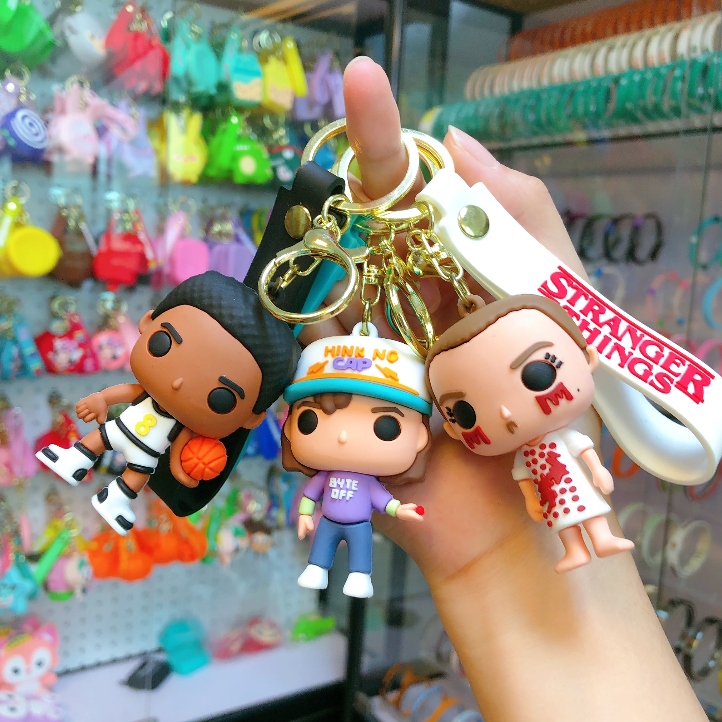 Stranger Things Keychain horror TV series same style blind box decoration creative key chain short hair Eleven Dustin Stranger Things Keychain Horror TV Series same style blind box decoration creative key chain short hair Ele details Picture