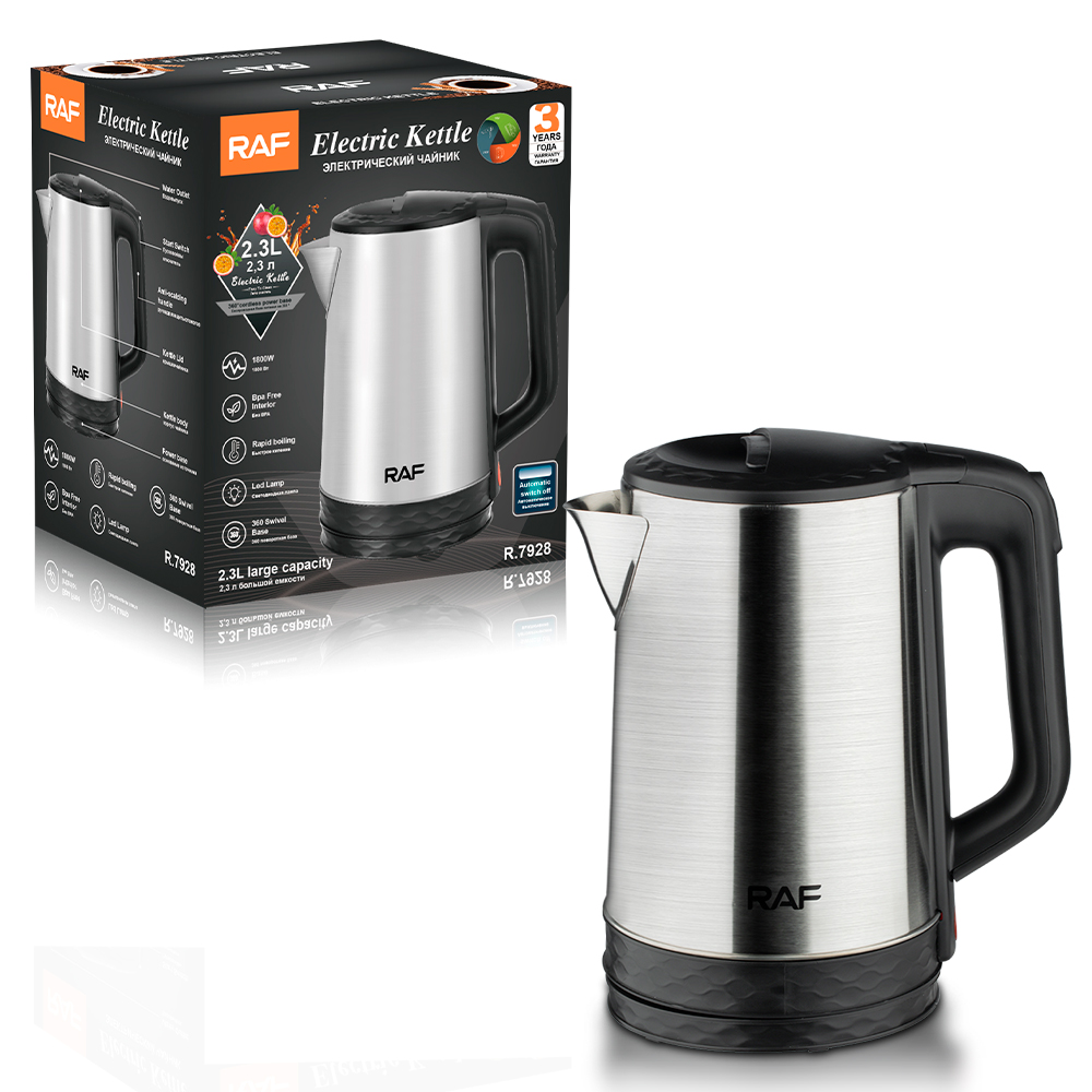 RAF European standard 2.3L stainless steel inner tank electric kettle, quick kettle, Household automatic power-off kettle R.7928 details Picture