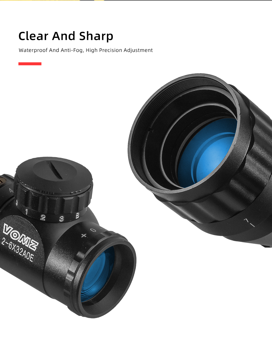 31016 火狼 VOMZ 2-6X32AOE 五线分化 短款变倍高清瞄准器瞄准镜十字镜详情3