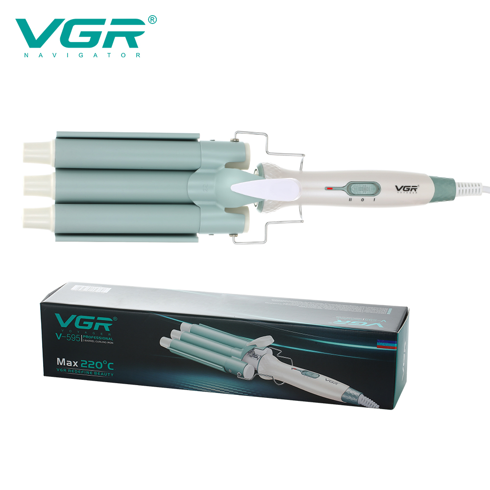 VGR595恒温水波纹蛋卷发器陶瓷涂层负离子护发