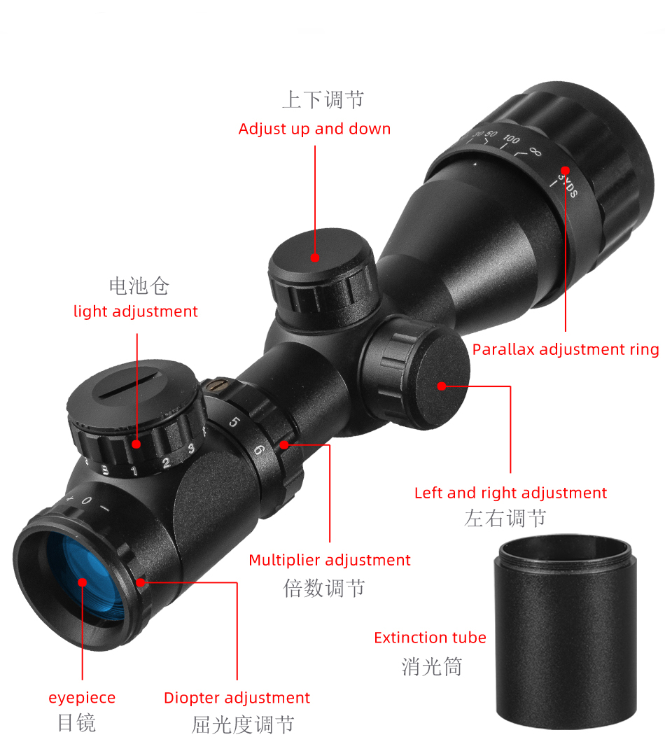 31016 火狼 VOMZ 2-6X32AOE 五线分化 短款变倍高清瞄准器瞄准镜十字镜详情5