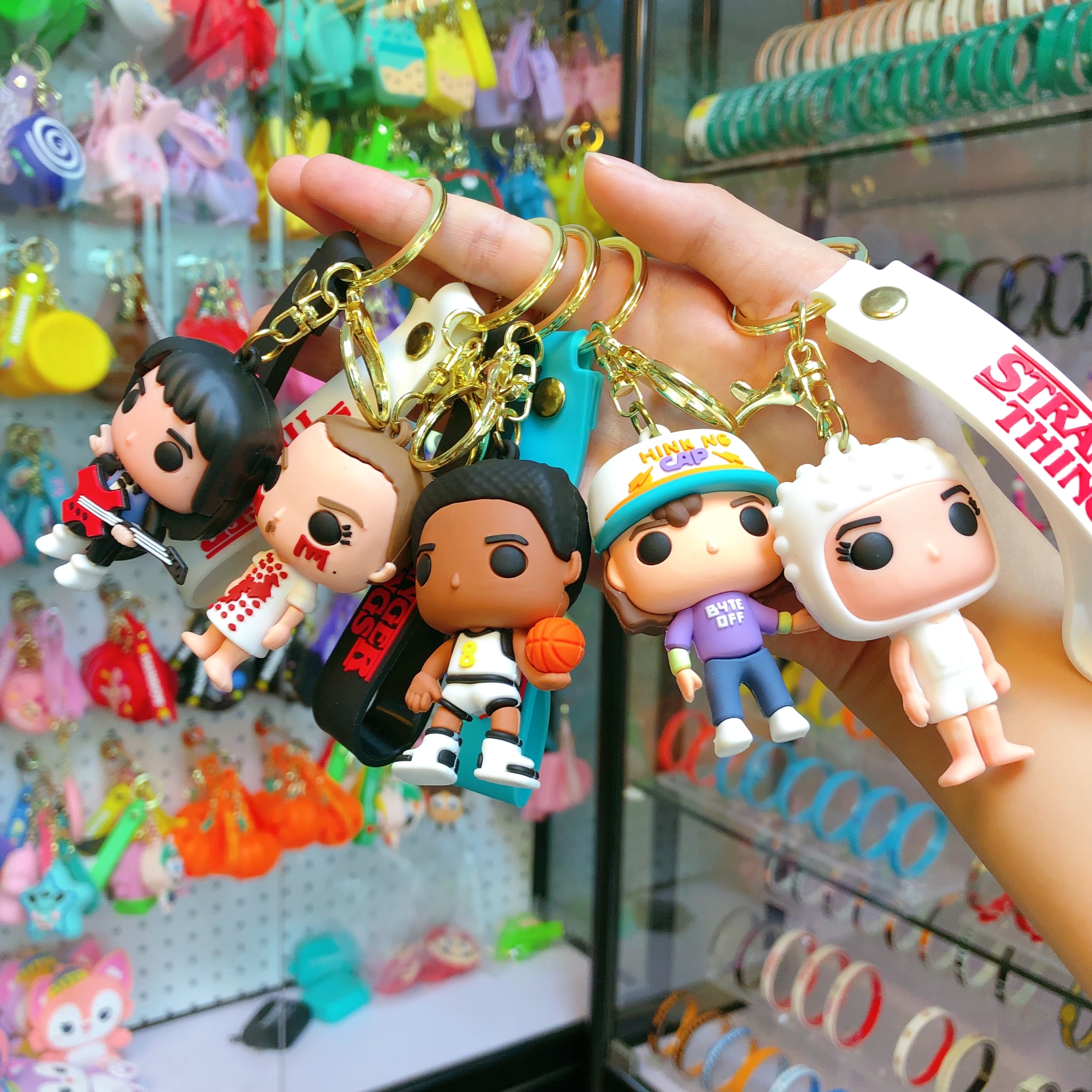Stranger Things Keychain horror TV series same style blind box decoration creative key chain short hair Eleven Dustin Stranger Things Keychain Horror TV Series same style blind box decoration creative key chain short hair Ele