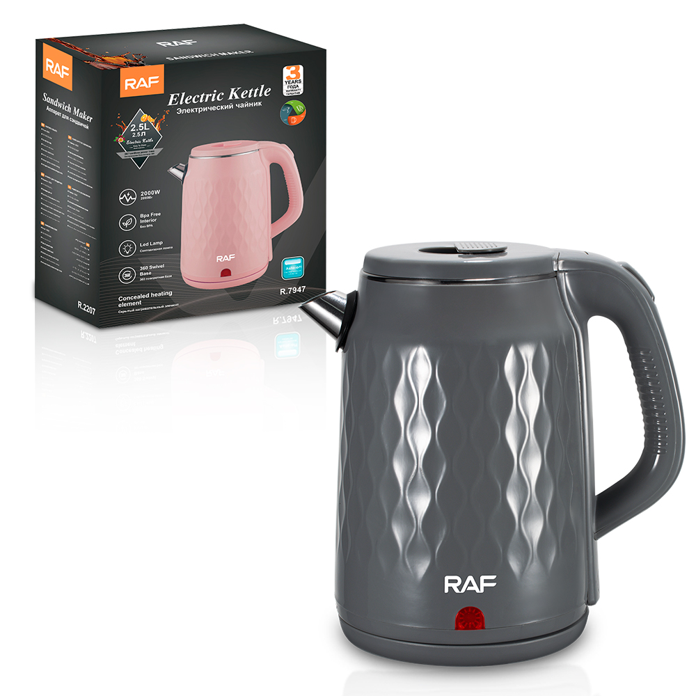 RAF European standard wholesale 2.5L stainless steel inner pot electric kettle, quick pot heating household automatic power-off boiling kettle R.7947 pic 8
