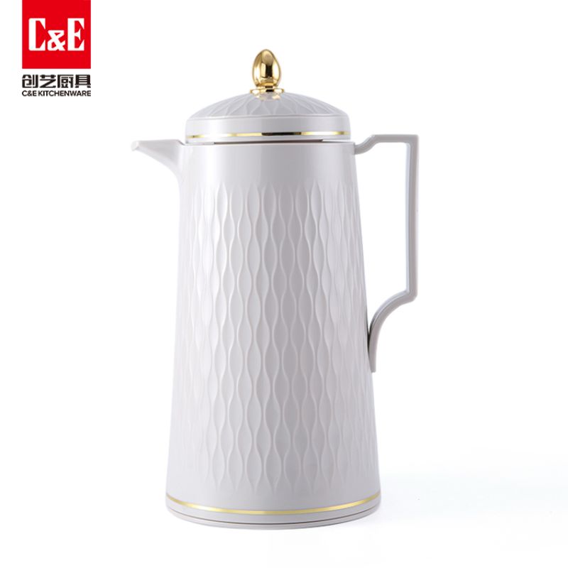 C&E创艺新款高颜值水壶玻璃内胆保温壶厨房用品家用酒店餐厅饭店