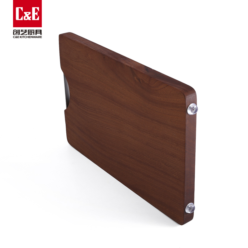 C&E Creative ebony cutting board can be used on both sides. It is a portable chopping board for storage and can be hung. It is suitable for kitchenware and home use Item Picture
