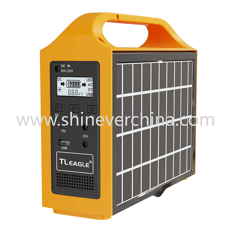 Shinever 户外家用便携式储能电源 太阳能板一体蓄电池 100W Protable Power Station