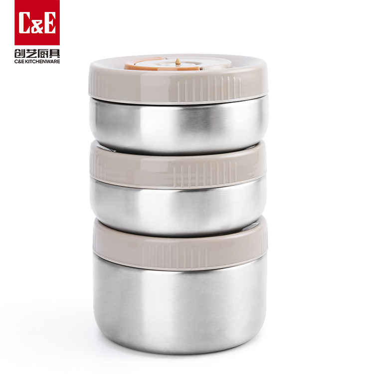 C&E Creative Vacuum pot 2.2L large capacity insulated box, multi-functional insulated pot, stainless steel insulated bucket, kitchenware, household pic 8