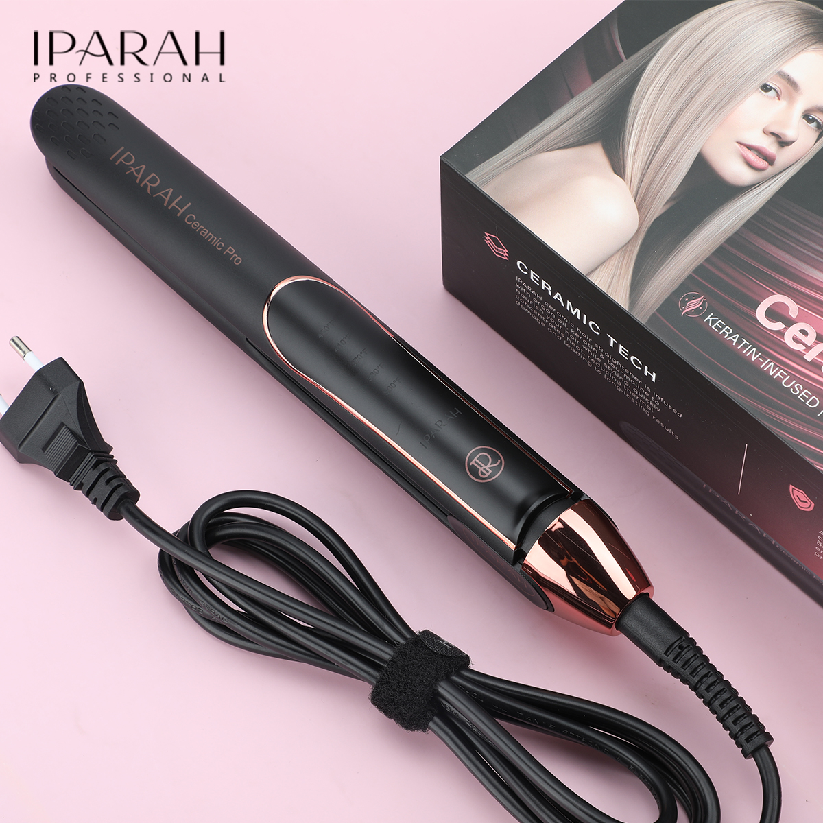 IPARAH Home Two-in-one Straightening Curling Iron Ceramic Coated Anti-Scald Straightening Iron 124 Item Picture
