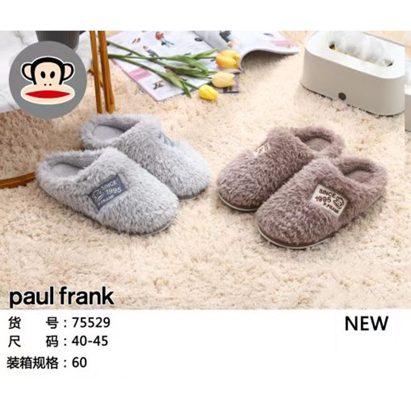 冬季棉拖鞋TPR双色底 Paul Frank品牌高品质棉拖鞋