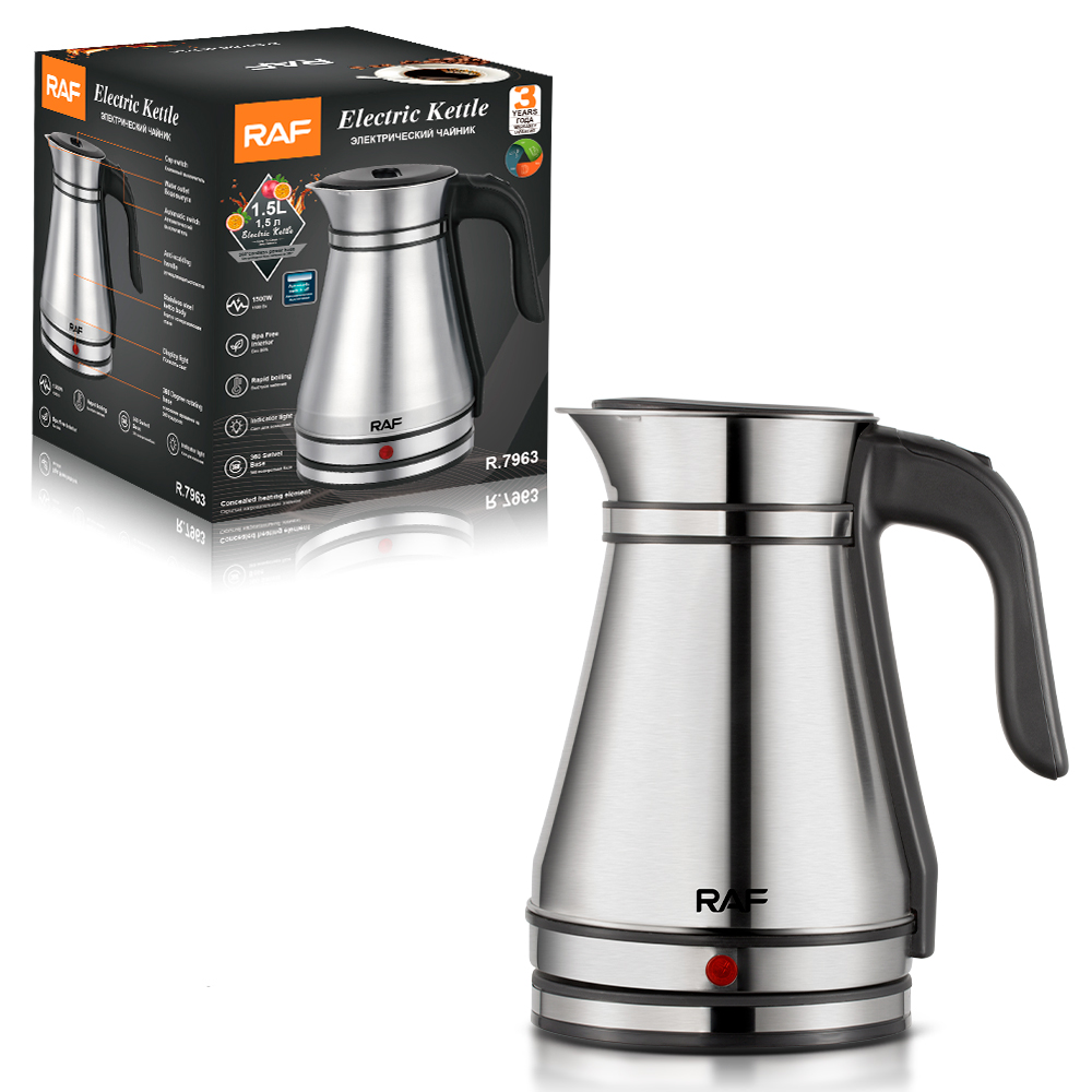 RAF European-style stainless steel electric kettle manufacturer's electric kettle, 1.5LR.7963 automatic power-off details Picture