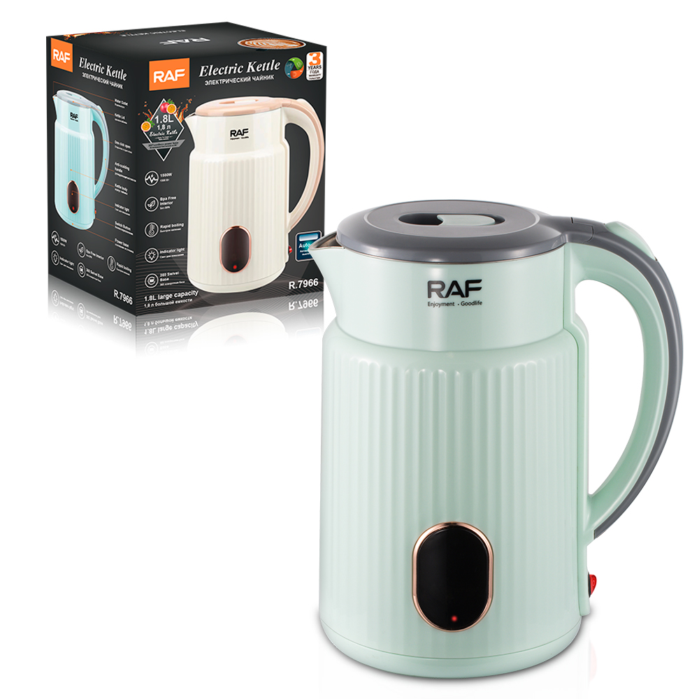 RAF European standard cross-border electric kettle, household insulated kettle, 1.8L, automatic power-off, large-capacity kettle, visible R.7966 Specification drawing
