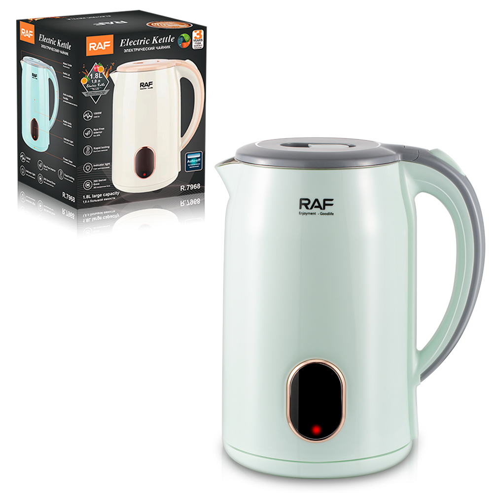 RAF European standard cross-border electric kettle, household insulated kettle, 1.8L automatic power-off, large-capacity kettle R.7968 Specification drawing