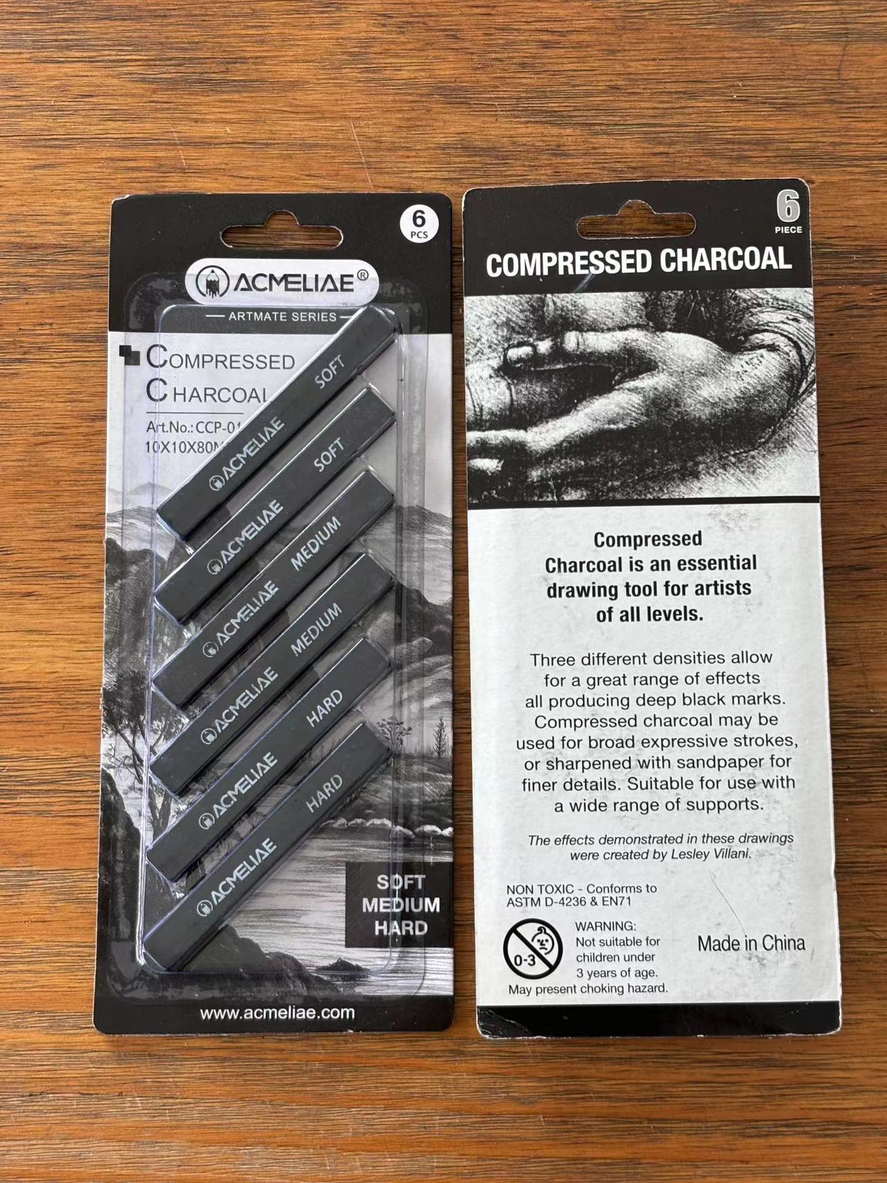 ACMELIAE 6 PCS Quadriboid Black Charcoal strip Specification drawing