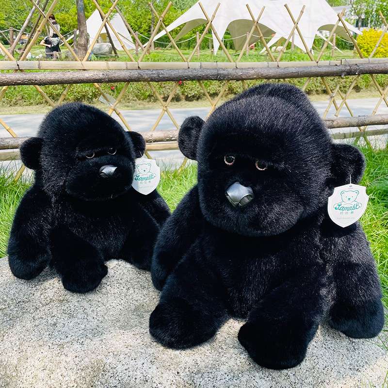 A realistic black diamond plush toy, an ugly and cute toy, the same style of chimpanzee in the zoo, a best-selling plush toy Application Scenario