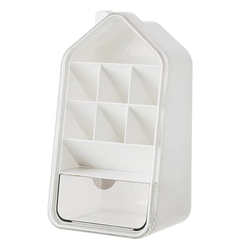 Q35-QY7168 Small House pen holder storage box, diagonal insertion Office desktop compartments storage box, student books detail image 15