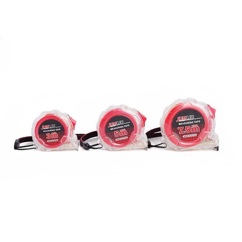 JUMLEE transparent tape measure 3m, 5m, 7.5m stainless steel tape measure thickened, wear-resistant and shock-resistant meter ruler box, high precision and high quality Item Picture