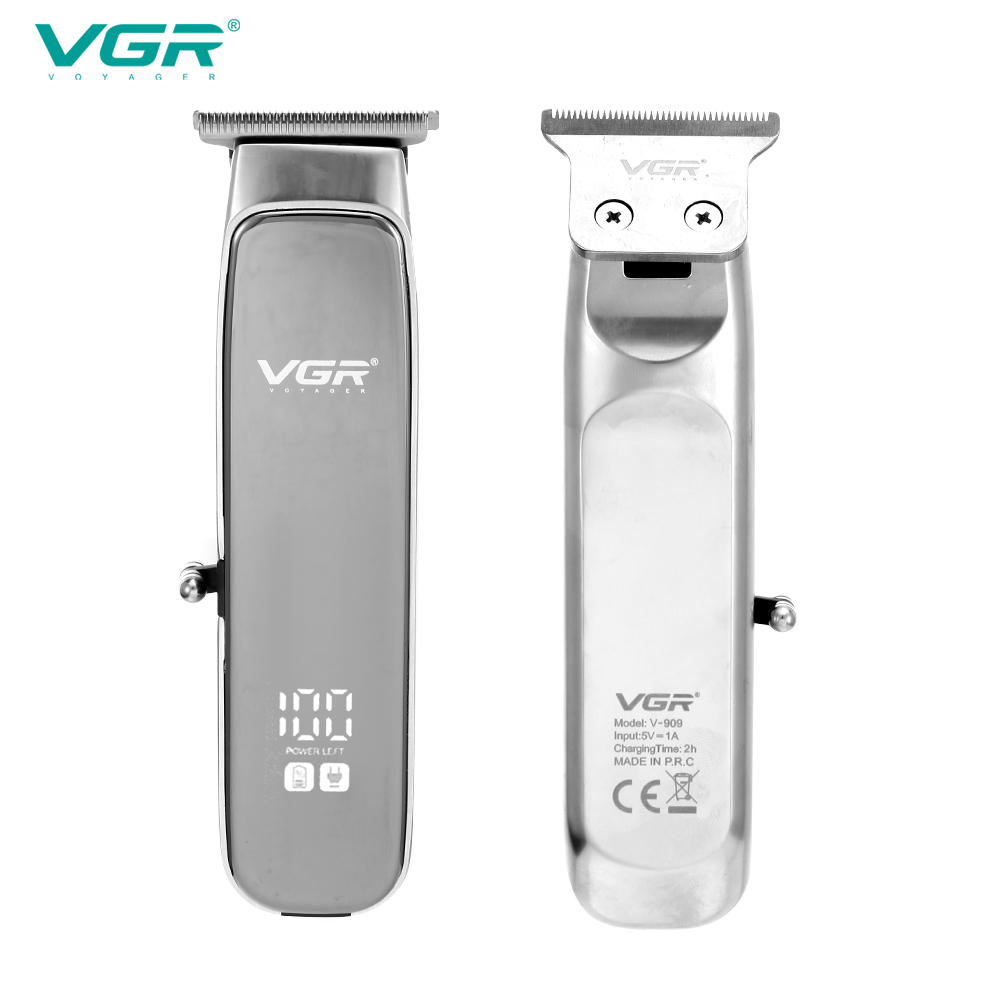 VGR909 2-in-1 digital oil head electric clipper USB charging household portable and simple metal electric hair clipper Application Scenario