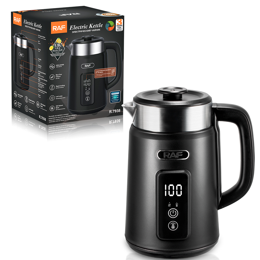 RAF European-style stainless steel electric kettle manufacturer, electric kettle, boiling kettle, automatic power-off 1.5LR.7938 details Picture