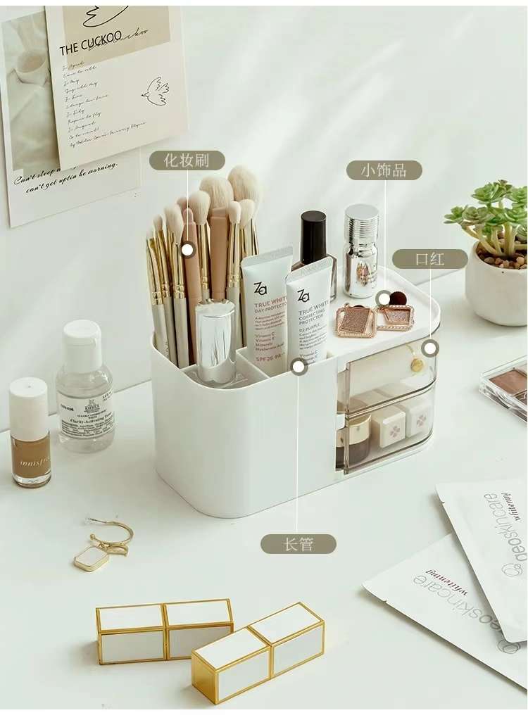 Q35-QY7167 slanting pen holder storage box, student desk, stationery and sundries rack, office drawer type detail image 6