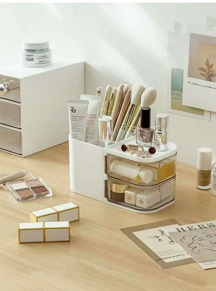 Q35-QY7167 slanting pen holder storage box, student desk, stationery and sundries rack, office drawer type detail image 7