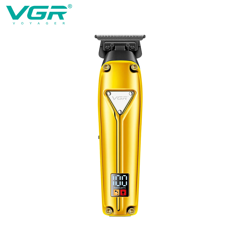 VGR912 Cross-border Hair Clipper, oil head, electric clipper, metal electric, professional retro shaving, engraved and notched electric clipper details Picture