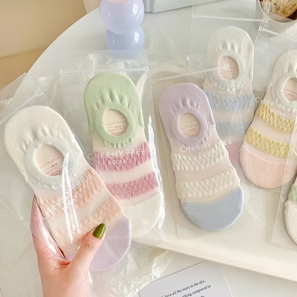 Women's boat socks, summer thin, shallow-mouthed candy socks, men's and women's long, trendy Application Scenario