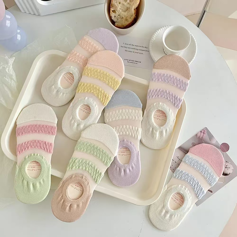 Women's boat socks, summer thin, shallow-mouthed candy socks, men's and women's long, trendy Specification image
