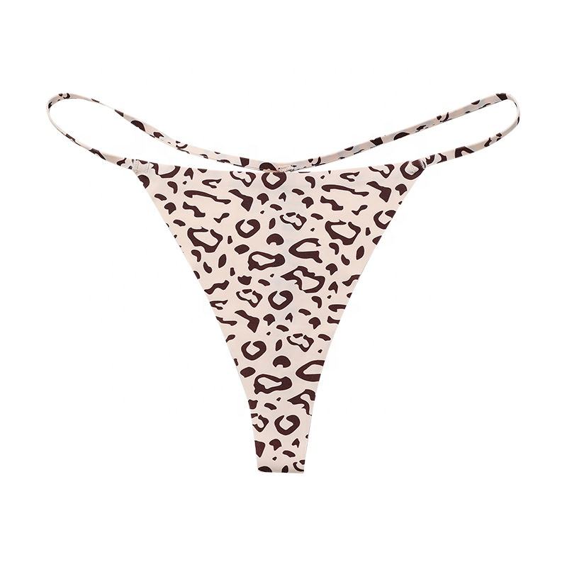 Olivia's Night wholesale leopard print thongs, women's low-rise sexy seamless briefs, one-piece low-rise underpants, cross-border exclusive supply to the Middle East and South America Specification image