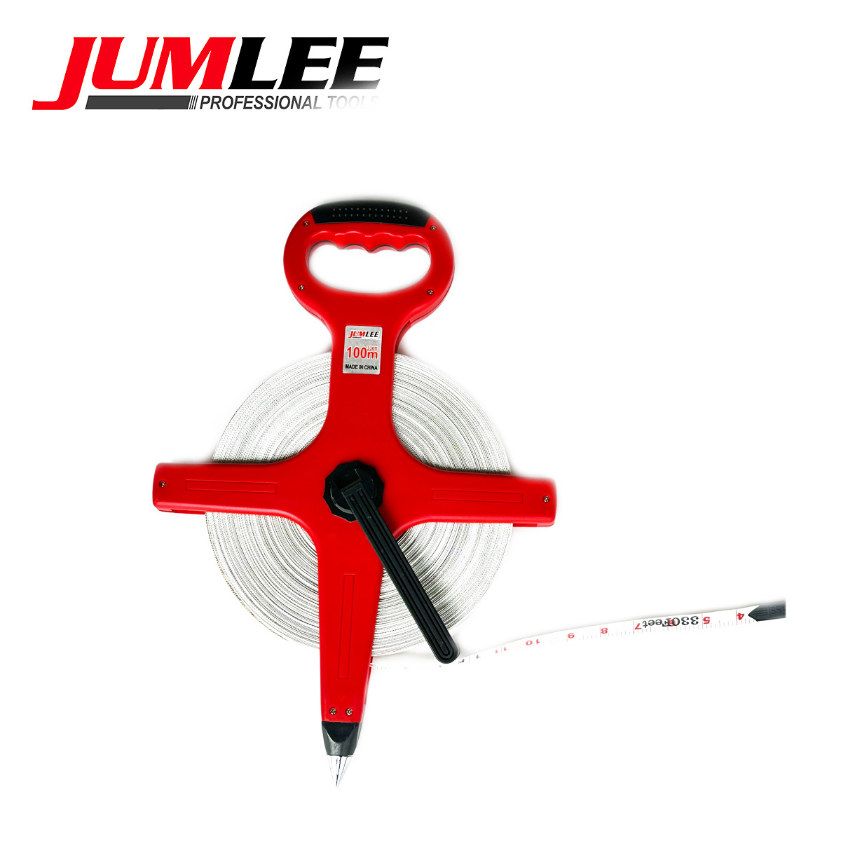 JUMLEE long steel tape measure, high-precision steel frame measure, frame-type steel tape measure, large tape measure, construction tape measure, 50 meters, 100 meters