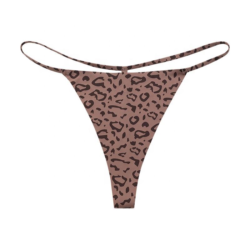 Olivia's Night wholesale leopard print thongs, women's low-rise sexy seamless briefs, one-piece low-rise underpants, cross-border exclusive supply to the Middle East and South America details Picture