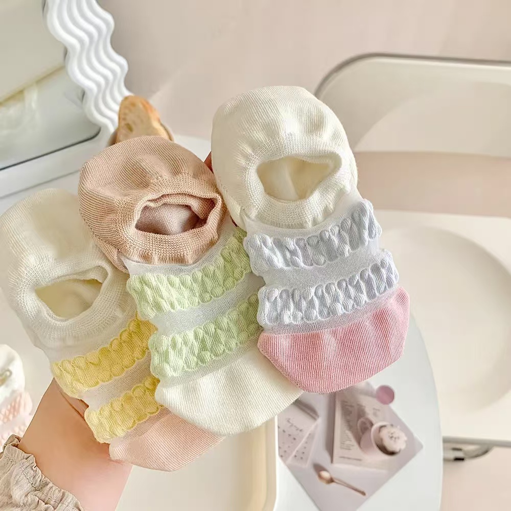 Women's boat socks, summer thin, shallow-mouthed candy socks, men's and women's long, trendy details Picture