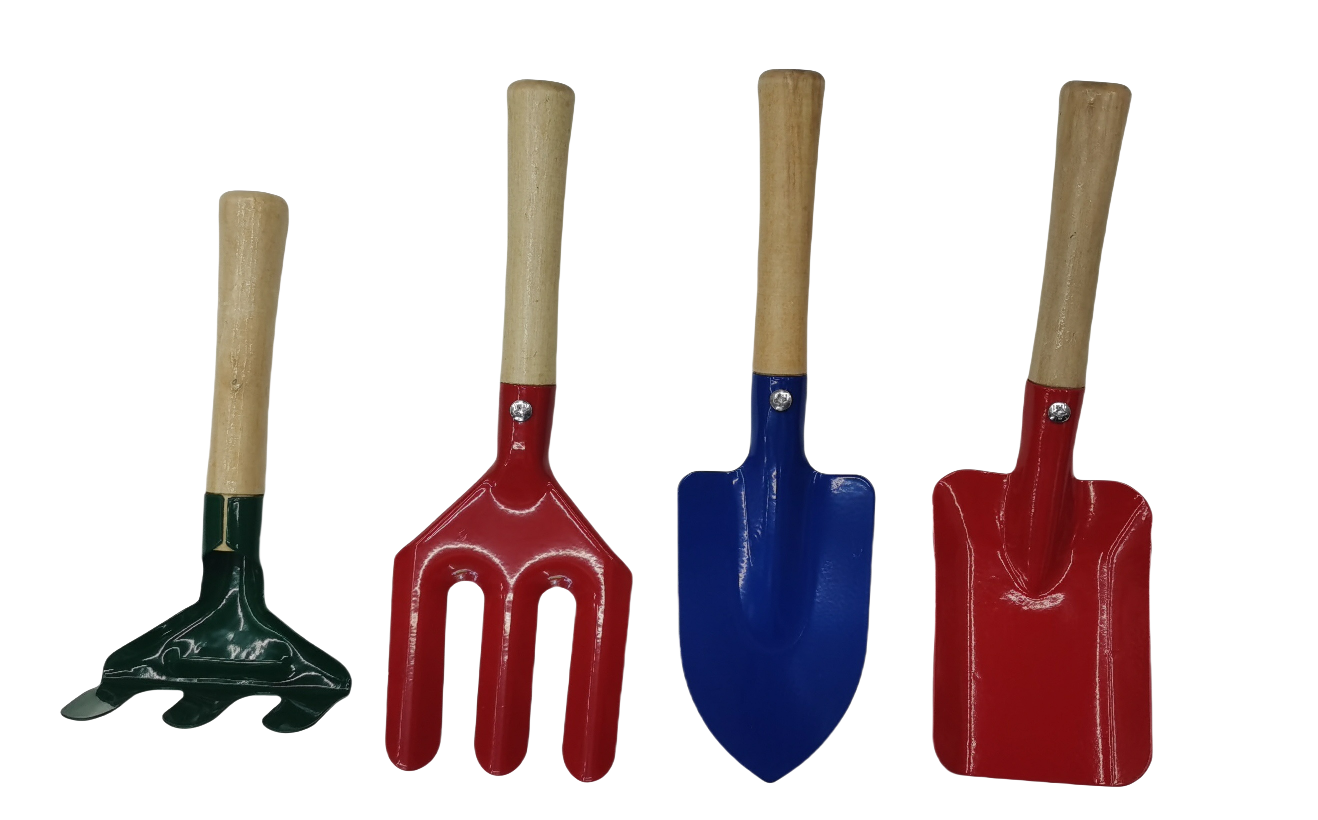 Four-piece set of small wooden handle garden shovel, garden tools, hardware tools, 2024 detail image 6
