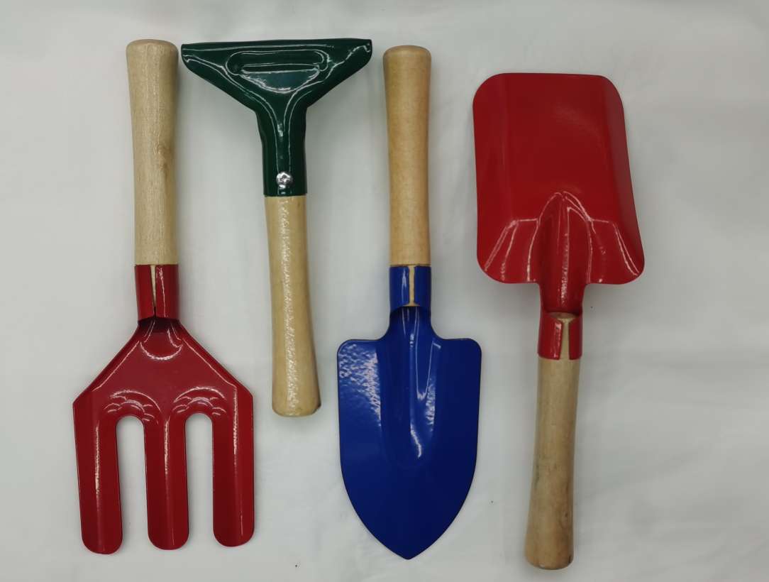 Four-piece set of small wooden handle garden shovel, garden tools, hardware tools, 2024 detail image 12