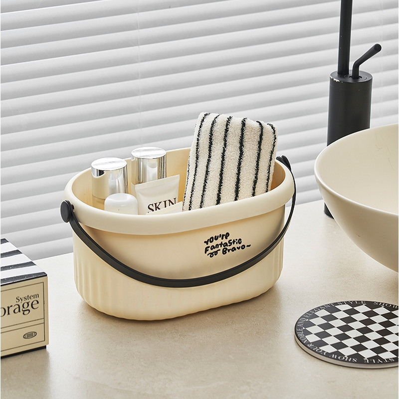 S137-1007 Dormitory portable bath basket, toiletries storage basket, large-capacity bath basket, bathroom storage basket detail image 2