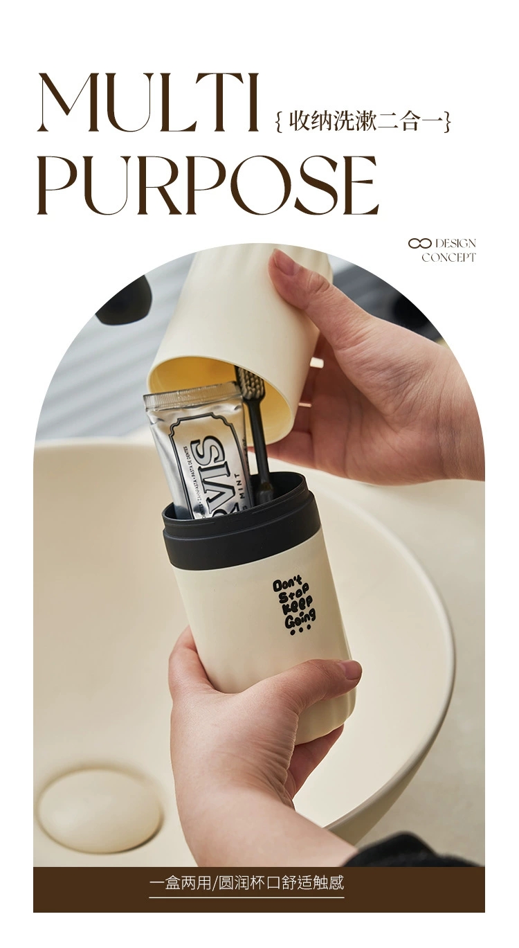 S137-1004 Toothbrush Box, travel storage toothbrush bucket, portable travel toothbrush Cup, Toothbrush and toothpaste storage box, Washbasin cup detail image 3