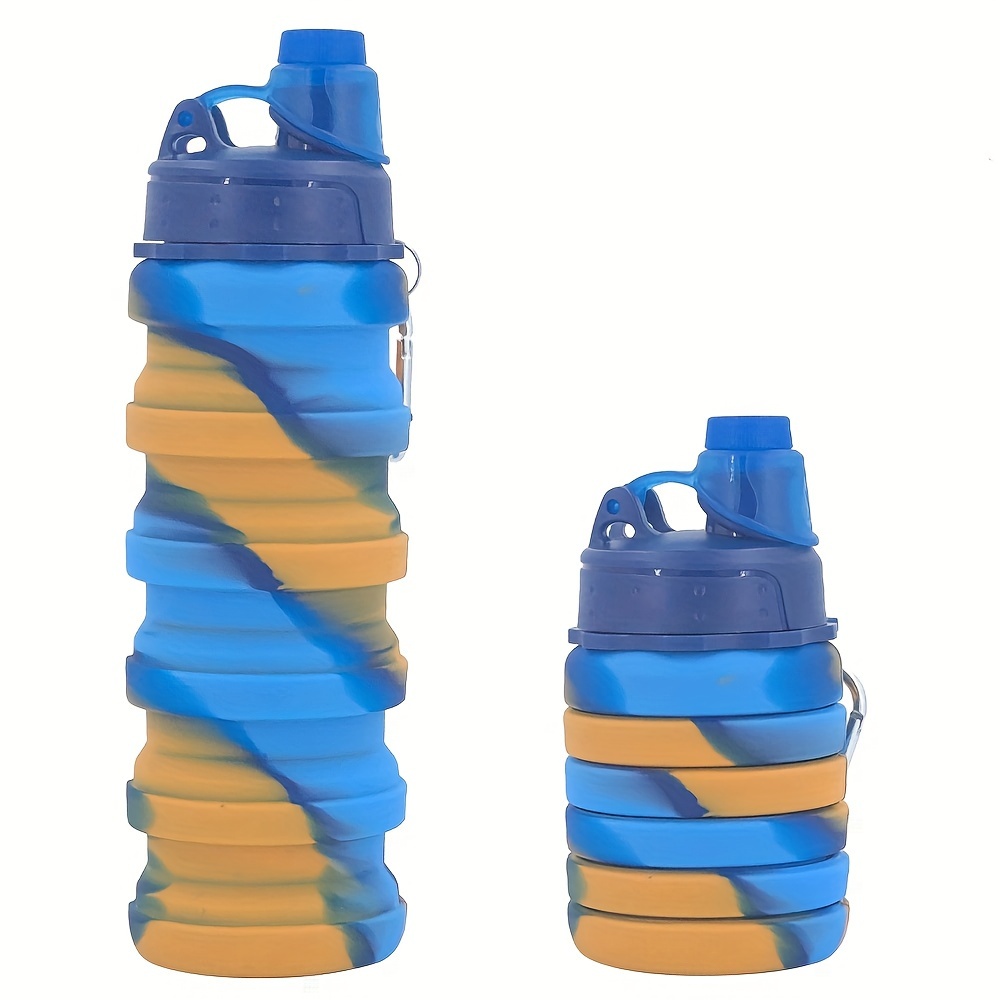 Silicone foldable water cup, outdoor high-temperature resistant sports water bottle with lid, portable gift water cup Specification image