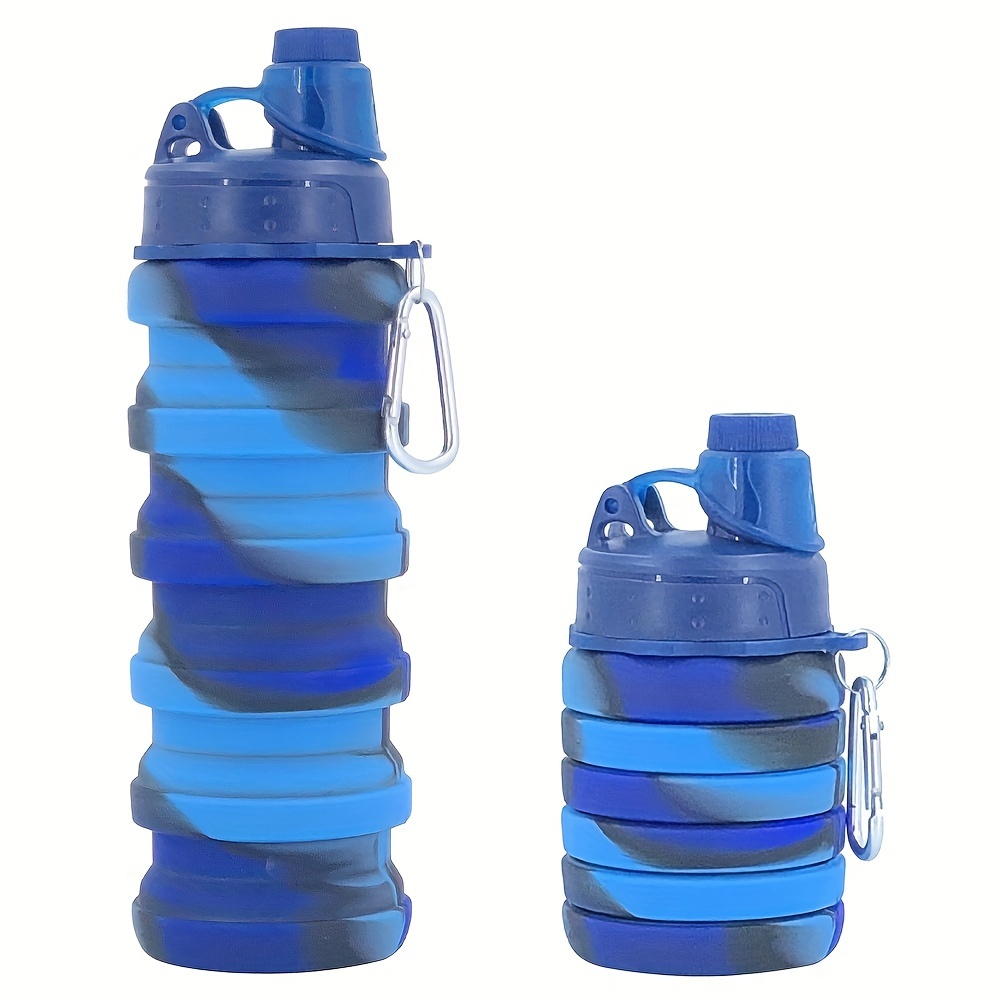 Silicone foldable water cup, outdoor high-temperature resistant sports water bottle with lid, portable gift water cup Application Scenario