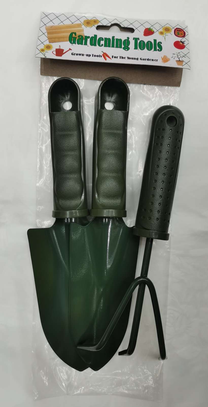 Three-piece plastic large-handled garden shovel, garden tools, hardware tools, 2024 detail image 8