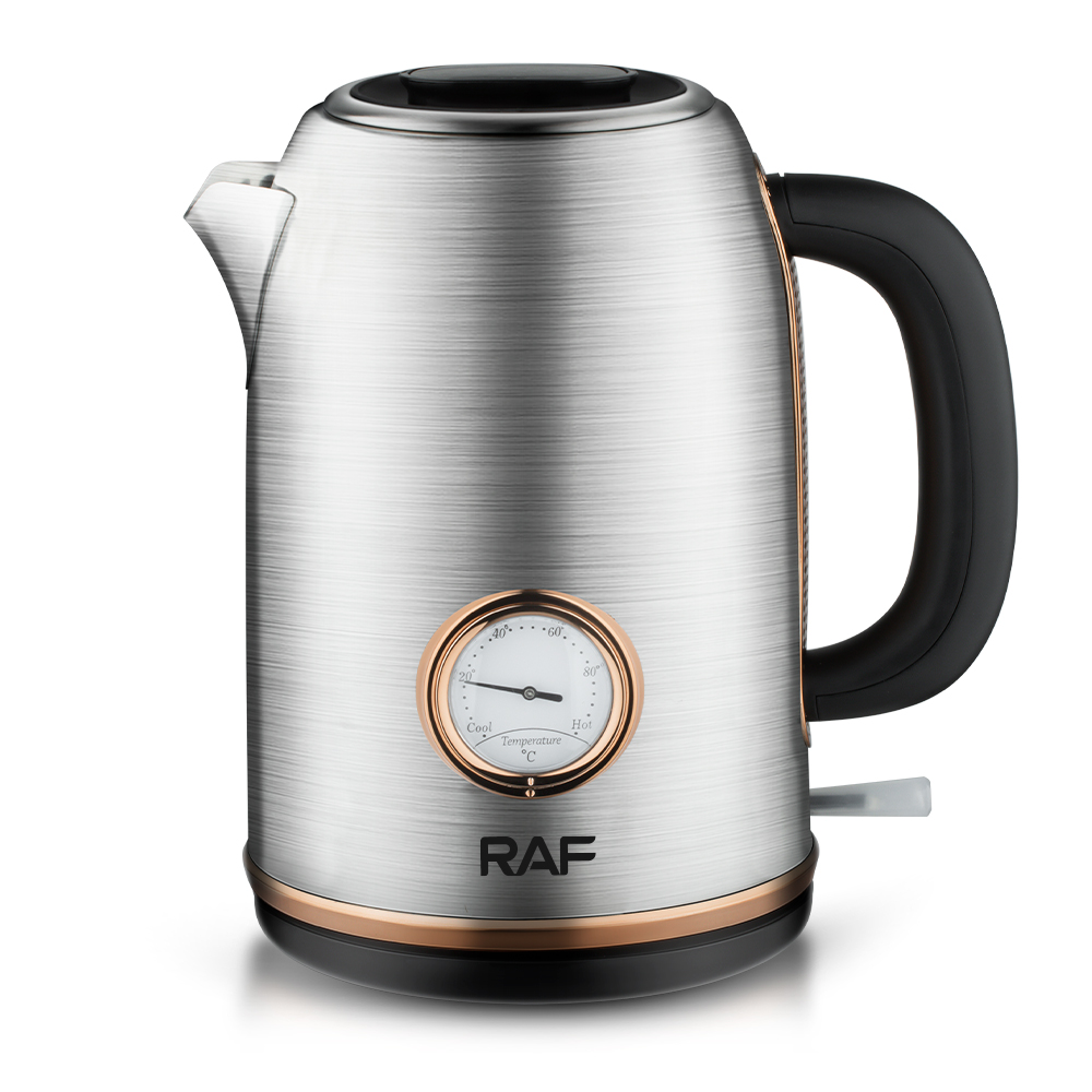 RAF European standard cross-border electric kettle, stainless steel, temperature display, anti-scalding and anti-dry burning, 2L automatic power-off, R.7849 Item Picture