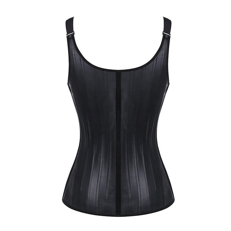 T European and American sports matte latex 25 bone vest, corset, sports corset, shaping top, waist seal, waist clip, body shaping garment Item Picture