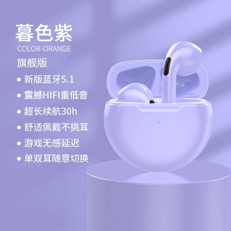 Huaqiangbei's popular Pro4 wireless Bluetooth earphones in ear dual ear touch Pro6 i12 mini sports earphones thumbnail