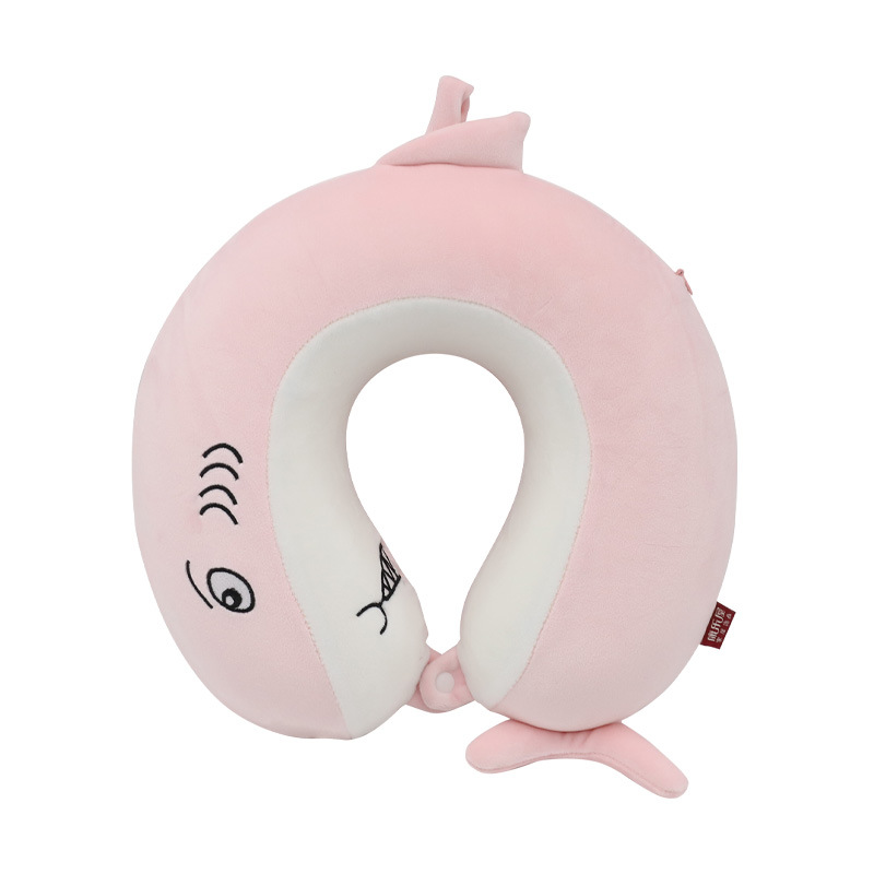 Order memory foam Shark U-shaped pillow, Kanglewu Cartoon Shark cute animal neck pillow, car neck wholesale order Item Picture
